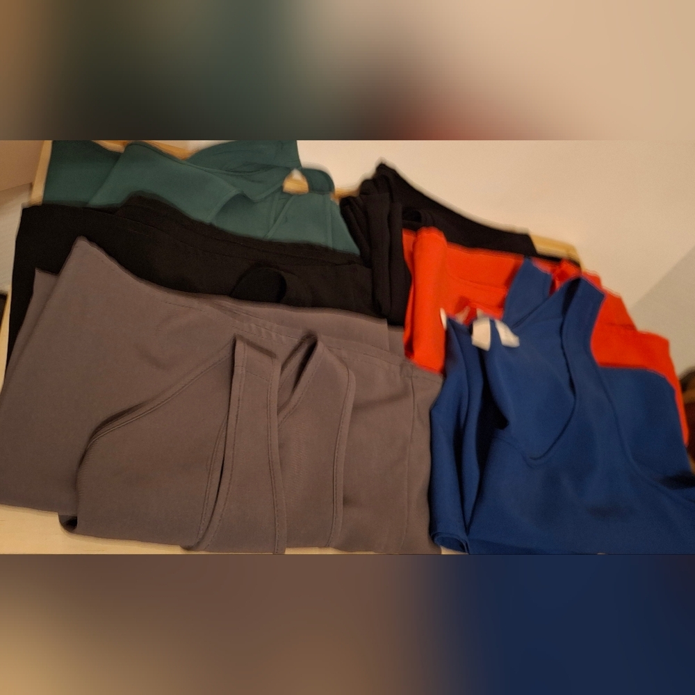 6 Frenchi Women's Rank Tops, Size x-small, 5 different colors